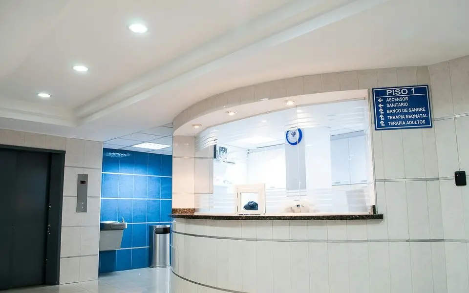 Clinic lobby with reception